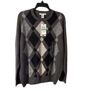 Geoffrey Beene Argyle Sweater